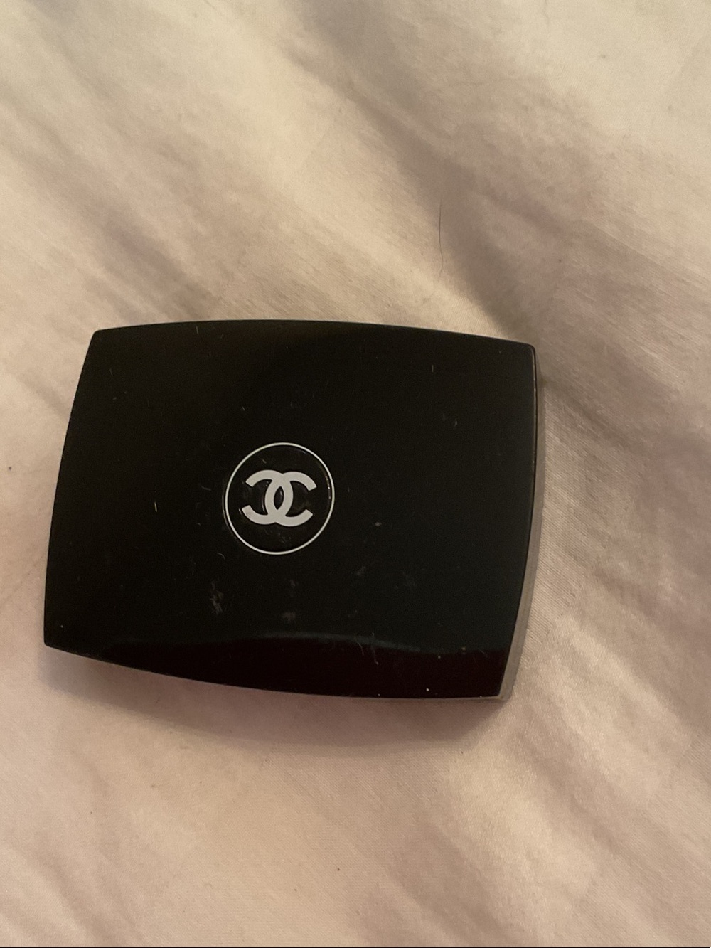 CHANEL Olive Green Single Eyeshadow Compact with Black Case